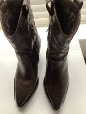 DUNE ‘PONTY’ FINEST LEATHER WESTERN STYLE BOOTS SIZE 4 (37)
