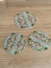 william morris strawberry thief Ceramic Cork Back Place Mats /Stands X 3