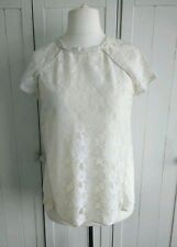 Zara Cream Lace Blouse Top