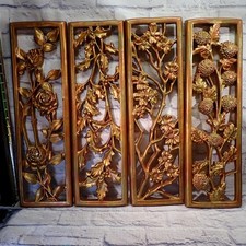 Vintage Handmade Gold Floral
