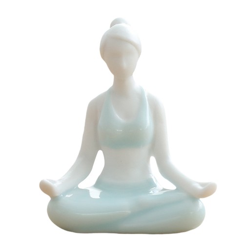 Exquisite blue ceramic yoga - exquisite,