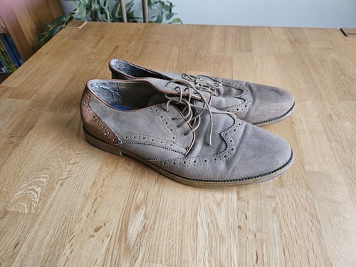 Topman beige leather oxford - topman,