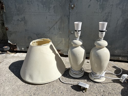 Pair vintage cream - pair, of