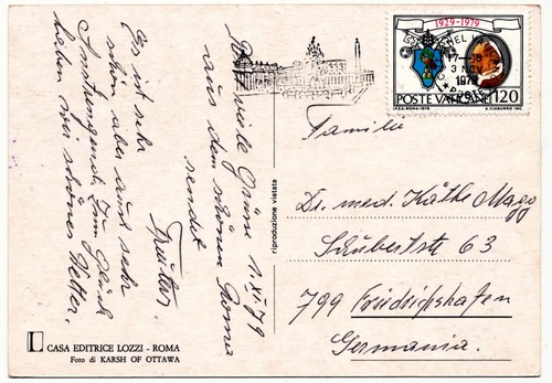 Vatican 1979 single franking - vatican,
