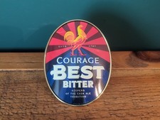 Courage Brewery Best Bitter Metal Beer Ale Pump Clip Badge Pub Bar Breweriana
