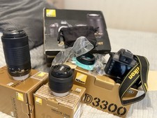 Nikon D3300 DSLR Camera Bundle with 35mm & 70-300mm Lenses - Excellent*