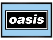 Oasis Logo on Blue Maxi Poster