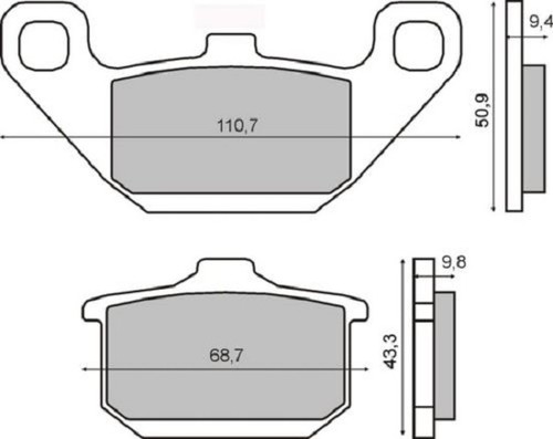 Rear brake pads - brake, gpz