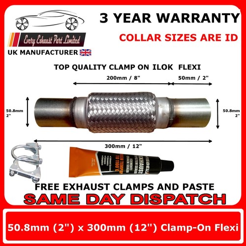 Ilok exhaust flexipipe - 12", x