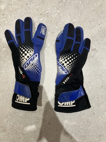Omp racing gloves blue - omp,