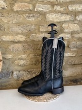 Justin Mens Black Embroidered