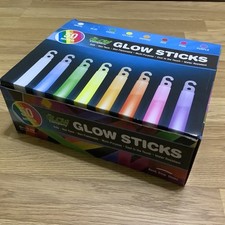 50x Mixed Glow Sticks Individually Wrapped 6inch Long Party Neon Safety Light