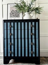 Hand Painted Stripey Chest Of