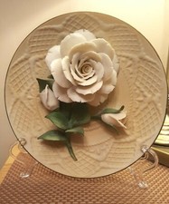 Display Plate Diana Princess beautiful porcelain England’s Cream Rose