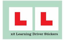 2 X LEARNER STICKER L Plate Stickers Legal DVLA size Self Adhesive waterproof