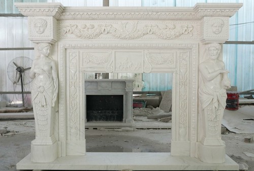Monumental hand carved marble - carved,