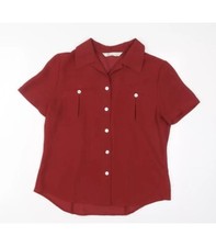 BHS Red Collared Shirt Smart