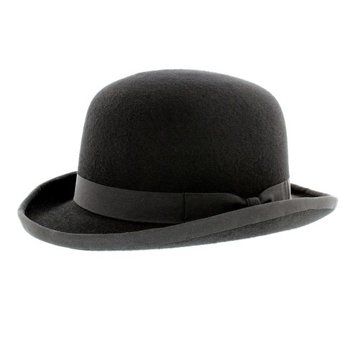 Quality black 100 wool bowler - quality, 100%