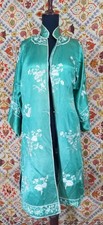 Vintage Traditional Chinese Silk Floral Hand Embroidered Kimono Robe