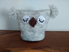 Hand Knitted Newborn Owl Hat 30cm