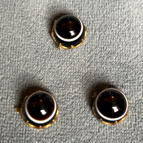 Bullseye agate set into 9ct - into,