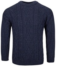Mens 100% British Wool Navy