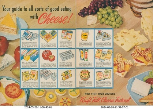 1954 kraft fall cheese - 1954,