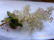  Vintage Lucite Plastic Decorative  Bunch of Faceted Grapes