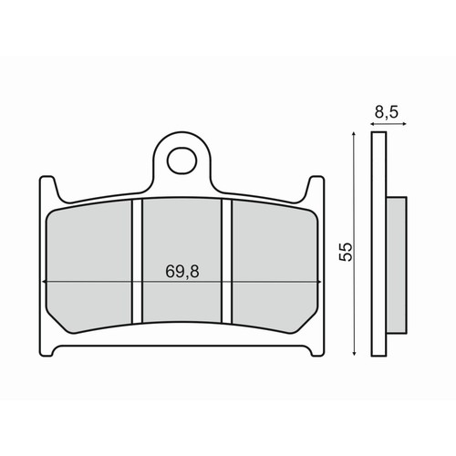 Pair brake pads for triumph - brake,
