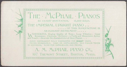 Mcphail piano company - mcphail,