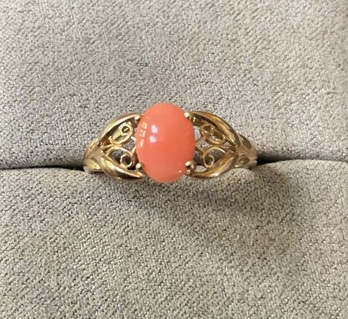 Vintage 9ct pink coral - 9ct,