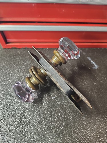Antique pair cut glass - antique,