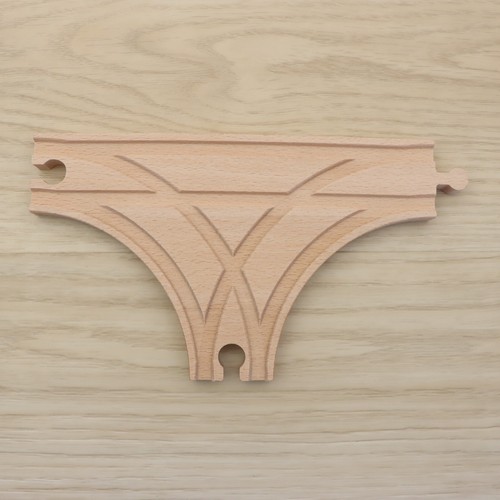 Wooden train track junction - t,