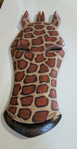 Wooden giraffe head - giraffe,