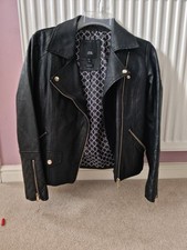 River Island Women's Faux Leather Jacket Size 6 Petite