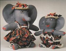 MOTHER & BABY ELEPHANTS ~TOY SEWING PATTERN/INSTRUCTIONS + ENLARGED TEMPLATES