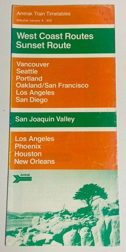 Amtrak january 1978 west - amtrak,