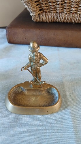Charlie chaplin brass ashtray - charlie,