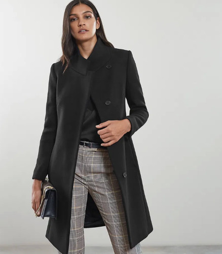 Reiss black mid - black, mid-length