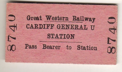 Railway ticket gwr pass - railway,