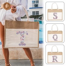 Letters Canvas Jute Shopper