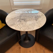 Modern Round Marble Dining Table Cafe Bistro Bar Table Lounge Home Office Table
