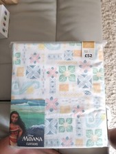 Disney Moana Curtains Pencil Pleat With Tie backs Blackout 168cm(66”)x137cm(54”)