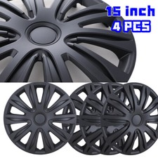15" Set Of 4 Black Matte Wheel