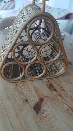 Vintage bamboo wine rack - vintage,