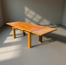 Solid oak extending 6 10 12 seater dining table
