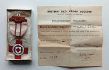 British Red Cross Society Proficiency In Red Cross Nursing Medal To M. Salter