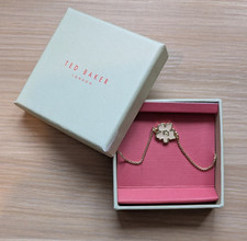 Ted Baker Flower Blossom Bracelet Gold Beige Brand New with Tags