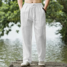 Men's Beach Pants Cotton Linen
