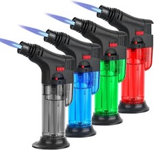 4 Pack Kitchen Blow Torch Butane Torch Lighter Jet Flame Refillable Portable